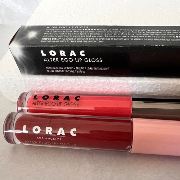 Lorac Alter Ego Lip Gloss High Shine SHADES Flower Child, Prom Queen - Picture 1 of 7